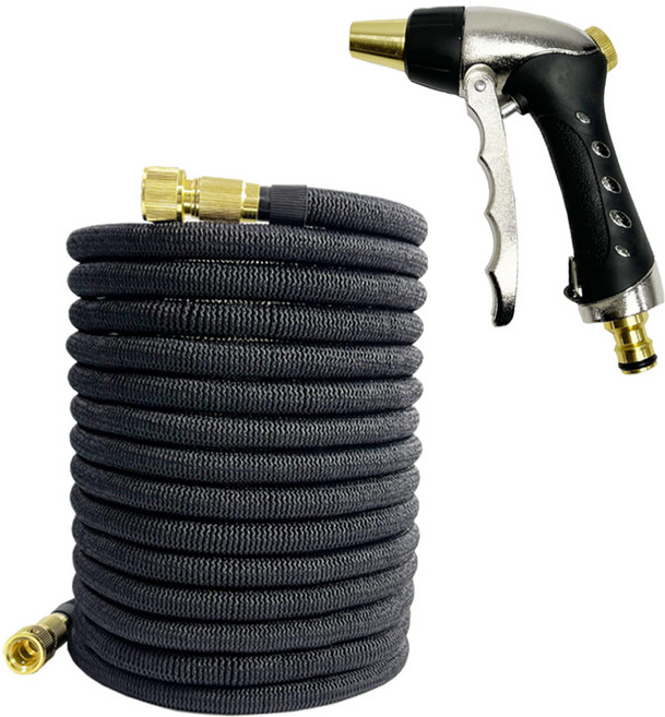 유현 2대 프리미엄 매직호스 고압 분사기 세차 정원 주방 요술호수, 검정, 30m, 프리미엄  숏건셋트
