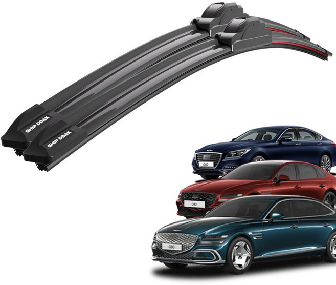 1+1 G80 일렉트릭파이드 전차종 초밀착 와이퍼 윈도우 브러쉬 와이퍼블레이드, SDT-G80/EV(16-현재)650+400/A