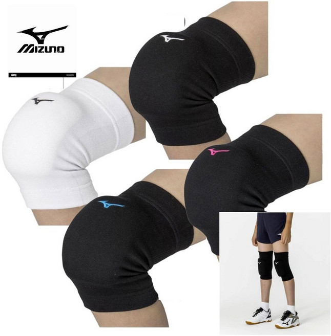 미즈노 스포츠 양측 주니어 배구 서포터 무릎 블랙 마젠타 V2MYA40097, 블랙마젠타, 1세트