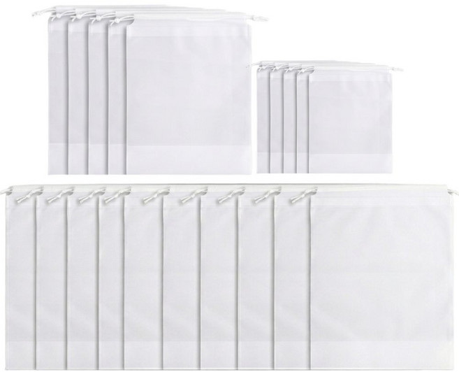 키쉬홈 반투명 방수 여행 캐리어 물놀이 수납 바우치 대/중/소 20매