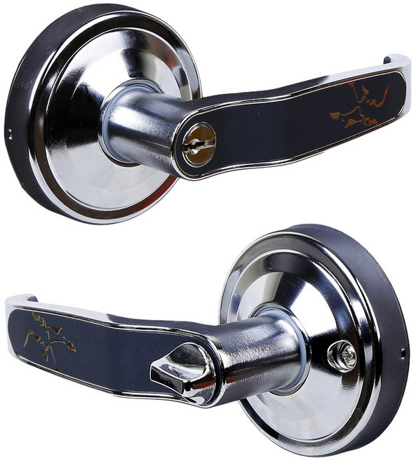 (락이록이) 100% KS정품 방화인증 국산 현관 방화문 손잡이 레버형, PC/블랙, 1개