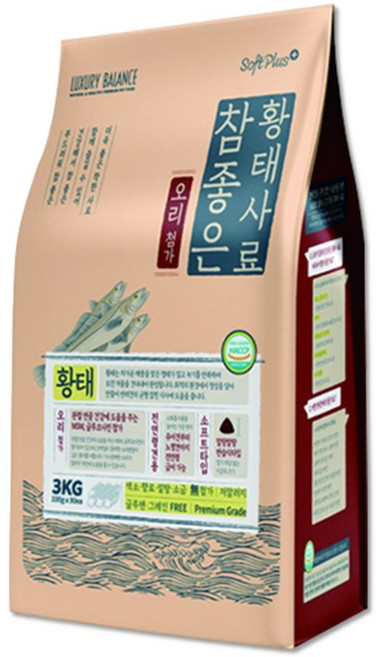 소프트플러스 반습식 참좋은 황태 사료, 3kg, 1개, 황태+오리