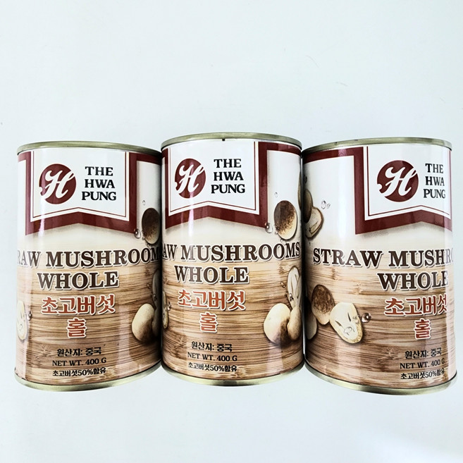 버섯캔 제품 초고버섯 홀 worldfood, 400g, 3개