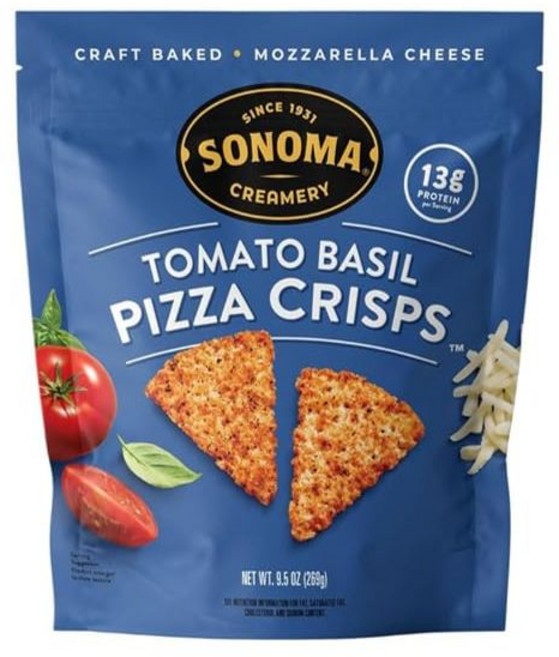 Generic 과자 칩 일반 크리머리 소노마 피자 크리스프 토마토 바질 9.5 온스 고단백 저탄수화물 글루텐 프리 밀가루 케토 친화적 1개입, Generic 과자 칩 일반 크리머리 소노마 피자 크리, 1