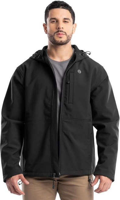 ATG 남성용 소프트 쉘 후드 재킷 블랙. XL 269012 7789618672, Medium, Black