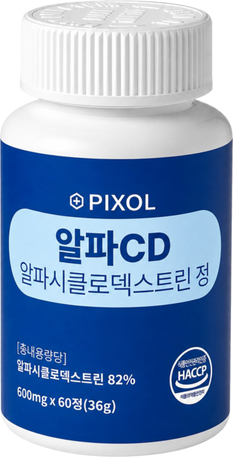 픽솔 알파CD 알파시클로덱스트린 알파시디 HACCP 난소화성말토덱스트린 알파씨디, 1개, 60정
