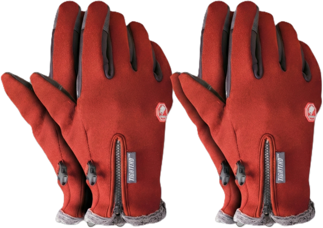 주온 타이트엔드 방한장갑, 레드, 2개