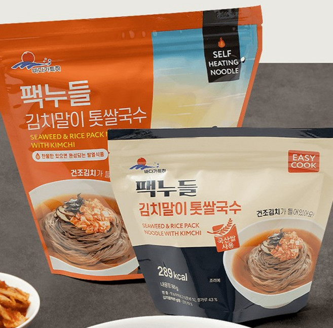 팩누들 김치말이 톳쌀국수 8개입 내포장용기, 8개, 86g