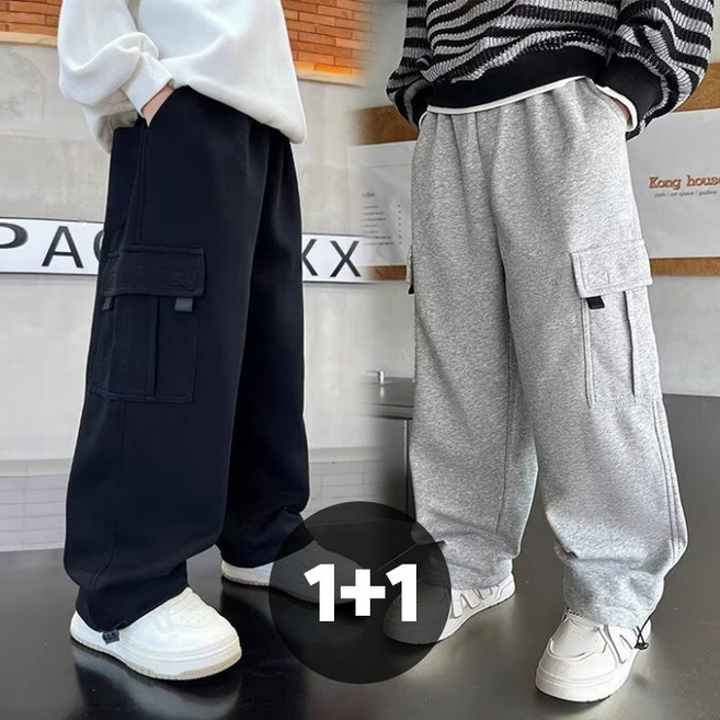 남아 와이드핏 카고팬츠 루즈핏 밴딩 스트릿 데일리 아동바지