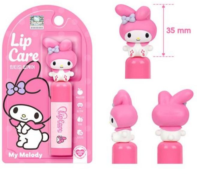 마이멜로디 립케어 [틴티드 복숭아향] [Q0460], 4.5g, 1개