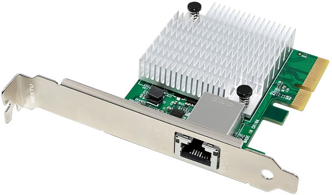 로우 프로파일 LP브라켓 기본제공 무소음 방열판 래모캔 PCIe x4 싱글 쿠퍼 RJ45 마벨 10G서버랜카드 567CP-10G-MV