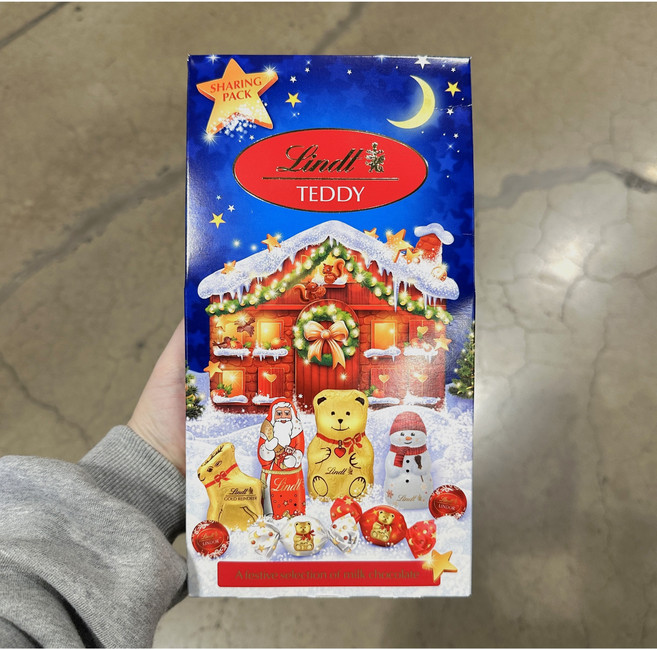 LINDT 린트 테디 베어 초콜릿 코스트코 크리스마스 선물 린도르 린도 곰, 1개, 450g