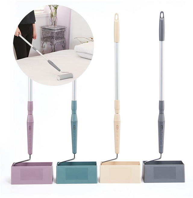 물어 씻어 사용하는 실리콘 반영구 돌돌이 클리너 롤 크리너 2단봉, 2단봉세트, 애쉬블루, 1개