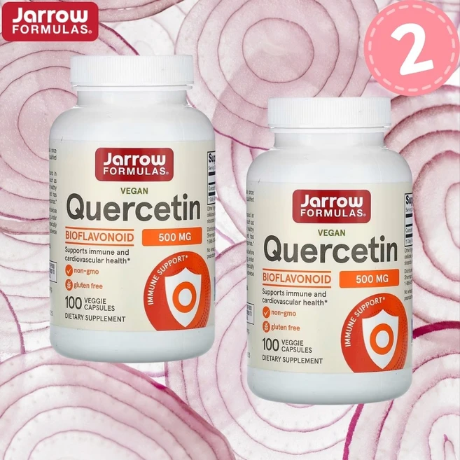 자로우 퀘르세틴 케르세틴 Quercetin 500mg 100캡슐 2개, 100정 - 쿠팡