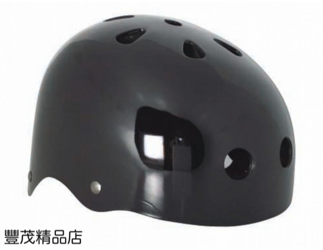 SY 商楊 601 滑板帽 腳踏車帽 自行車帽 直排輪帽 運動帽, 亮黑, 1個
