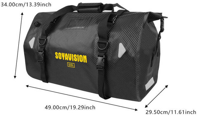 오토바이 바이크 킥보드 가방 드라이 백 방수 반사 테일 더플 스키 여행 하이킹 캠핑 보트 라이딩 낚시 야외 수하물, 50L carbon fiber, 50L carbon fiber, 1개