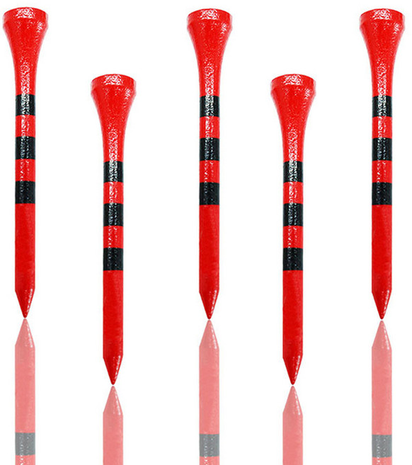 엘쏘 숙련자용 우드 골프티 70mm 100p, 레드, 100개