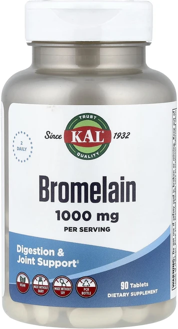 KAL 브로멜라인 1000mg 90정(1정당 500mg), KAL 브로멜라인 1000mg 90정1정당 500mg, 1개 - 쿠팡