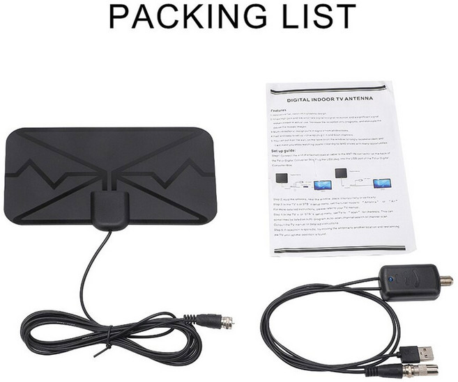 최신 HDTV 실내 디지털 증폭 TV 안테나 3600 마일 업그레이드