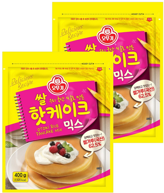 오뚜기 쌀핫케이크믹스, 400g, 2개