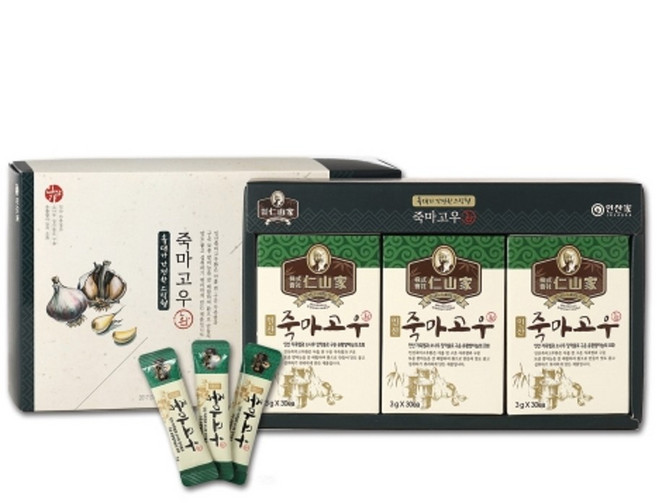 (주)인산가 정품 죽마고우환 스틱형 270g(3gx30개x3통)+금흑 무설탕캔디 (2개), 3박스, 스틱형 270g (3g x 30개 x 3통), 270g