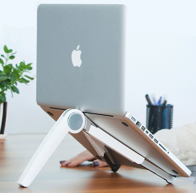 빈시엔 휴대용 노트북 거치대 경량 높이조절 접이식 가벼운 받침대, 화이트