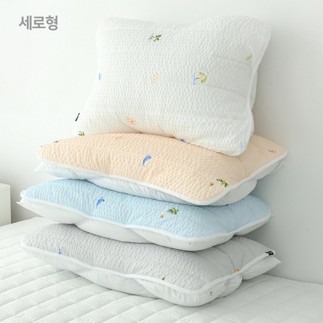 1+1스잠 국내산 여름 쿨쿨비치 시어서커 밴딩 베개커버(세로형)/30x50 40x60 50x70사이즈