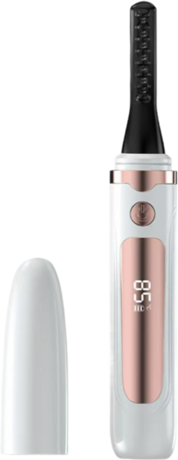 4단계 온도조절 속눈썹 고데기 C타입 충전식, 화이트