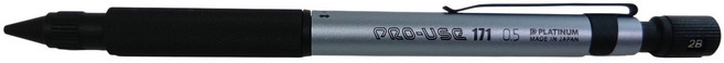 platinum 白金 Pro-Use 171 限定版 0.5mm 專業製圖鉛筆, 霧銀, 1個裝