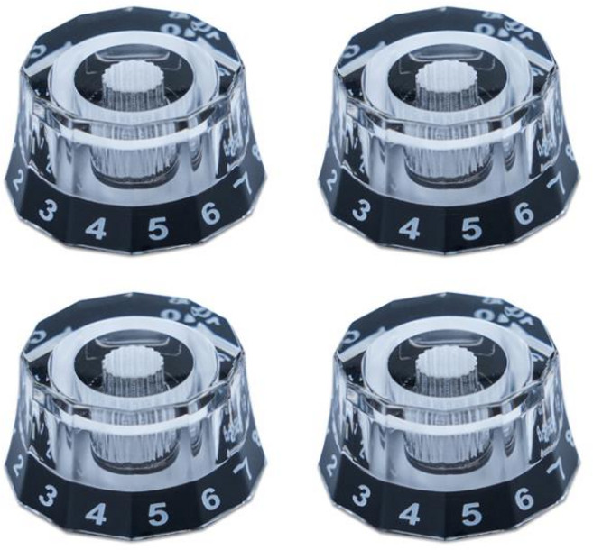 일렉트릭 기타 손잡이 볼륨 톤 제어 속도 상단 모자 전등갓 모양 PRS 부품 4 개, [02] Black, 1개