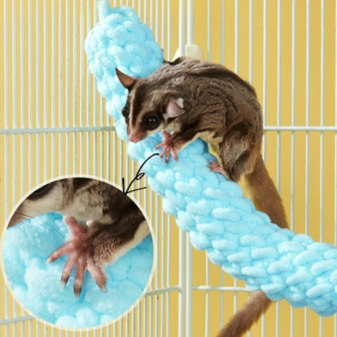 펫 클라이밍 로프 앵무새 횟대 면로프 슈가글라이더 다람쥐 장난감