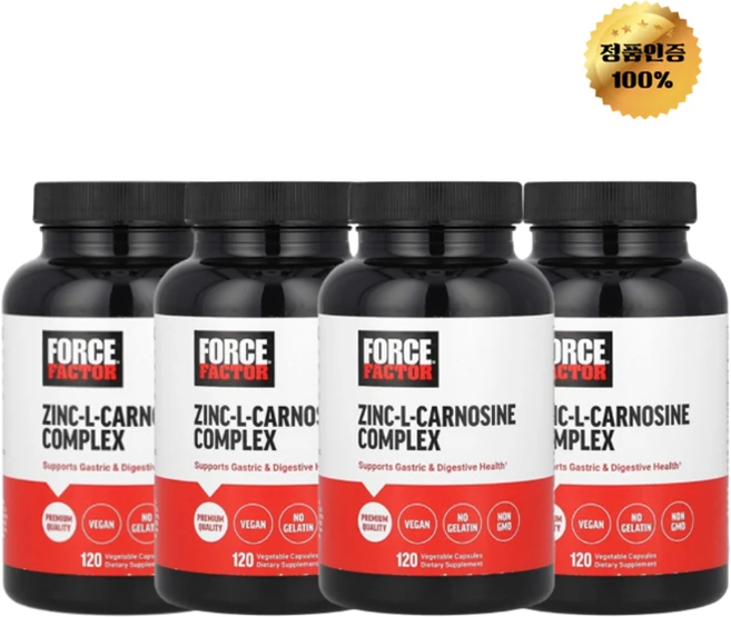 2+2 포스팩터 아연 L카르노신 복합체 베지 캡슐 120정, 4개 - 쿠팡