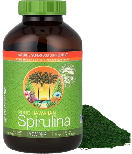 뉴트렉스 하와이산 스피루리나 분말 454g, 1개 - 쿠팡