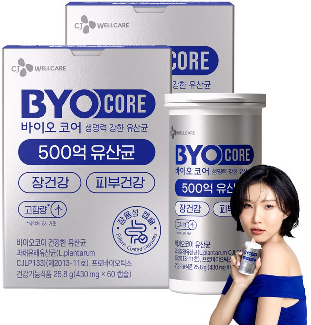 BYO 코어 건강한 생유산균 500억, 60정, 2개