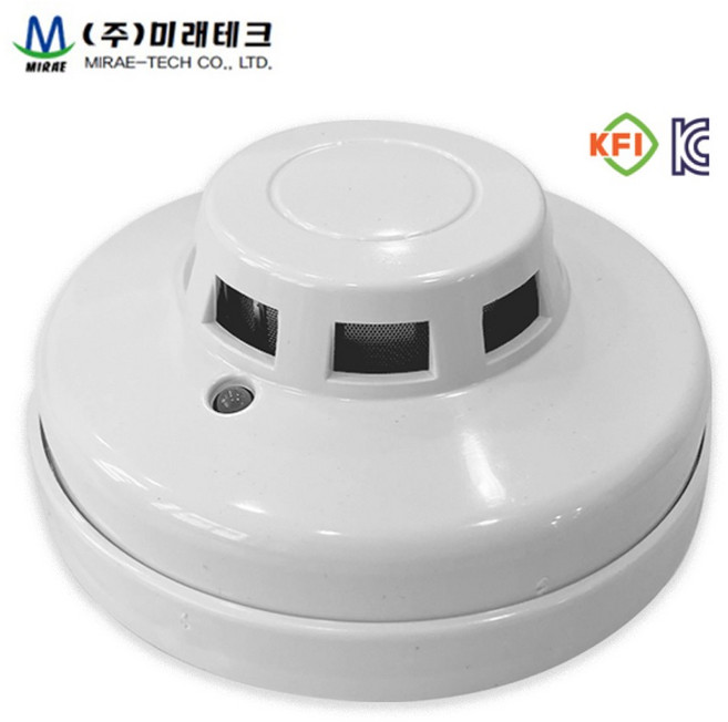 미래테크 국산 광전식 스포트형 감지기 국내산 연기감지기, 미래테크_광전식 스포트형 화재감지기, 1개