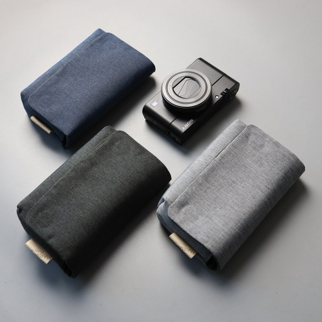 [MARIACHI] 리코 GR 소니 RX100 캐논 G7x G9x 후지 필름 X100 라이카 D-Lux 미러리스 카메라 파우치, 1개, A type 그레이