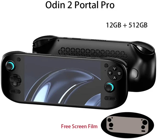 Ayn Odin2 Portal Pro Max 휴대용 게임 콘솔 8Gen2 7인치 터치 스크린 8000mAh Wifi70 안드로이드 시스템, 01 China Mainland, 05 Black Pro 12G 512G