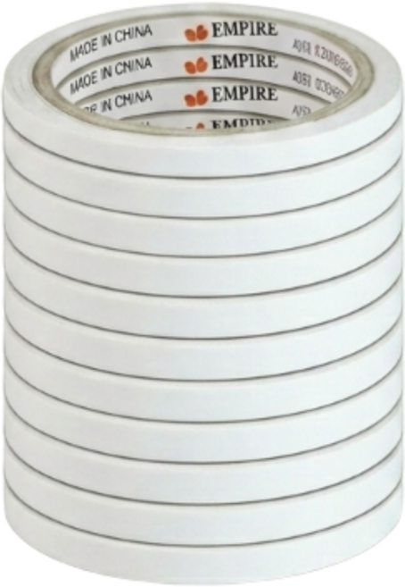 엠파이어 양면테이프 5MM 10M [초슬림 얇은 양면 테이프 슬림 대용량 공예용 부자재 선물 포장 재료], 10개, 반 투명