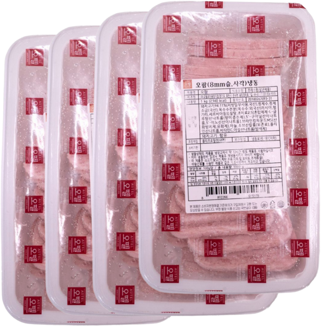 [퀴클리몰] 오뗄 오팜 슬라이스 1kg 냉동, 1개, 4kg