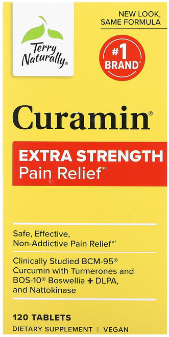 Terry Naturally 큐라민 고 강도 진통제 120 정, TerryNaturally큐라민고강도진통제120정
