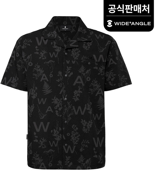 와이드앵글 공식 남성 CO 시어서커 골프 오픈 카라 셔츠 M WMM25451C8