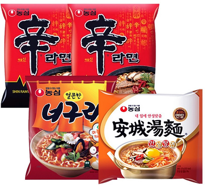 농심신라면 10입+ 농심안성탕면 5입+너구리5입(총20봉), 20개