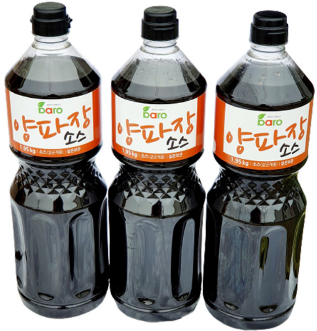 바로 양파장소스 삼겹살, 1.9kg, 3개