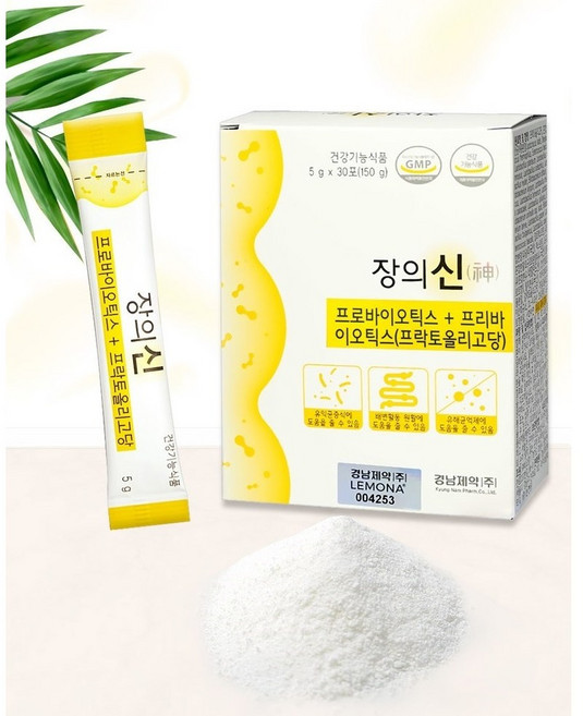 프로바이오틱스(유산균)+프락토올리고당(프리바이오틱스) (5g X 30포) 3BOX (3개월분), 30회분