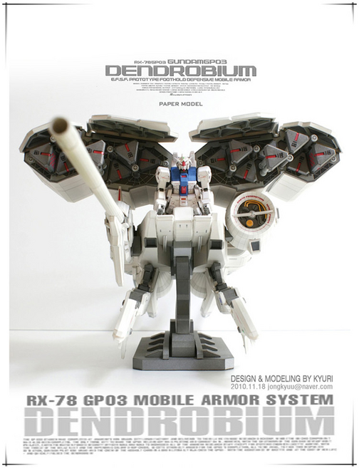 페이퍼 크래프트 건담 RX-78 GP03 덴드로비움 스테이맨 오키스 (70cm), 제작 도구 추가, 1개