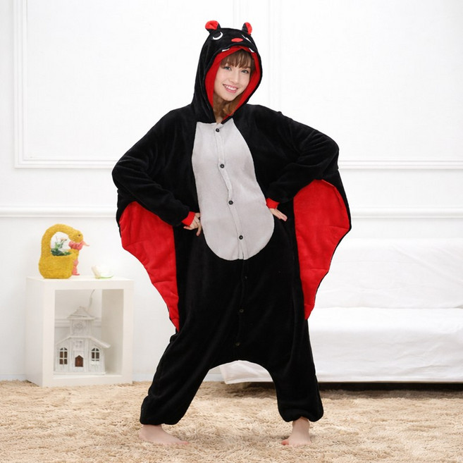 성인 동물잠옷 고담박쥐 캐릭터 파자마 코스튬 수면 극세사