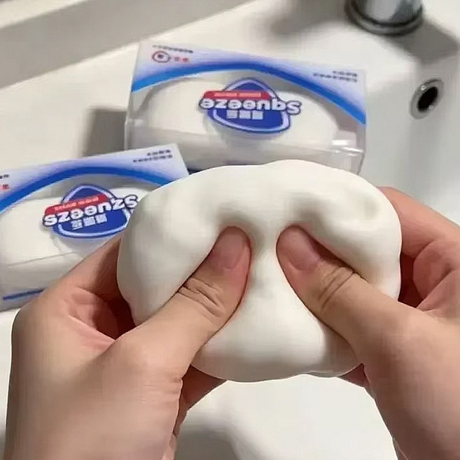 비누 크런치 말랑이 슬랑이 샤오홍슈 오리지널 정품, 화이트, 90g, 1개