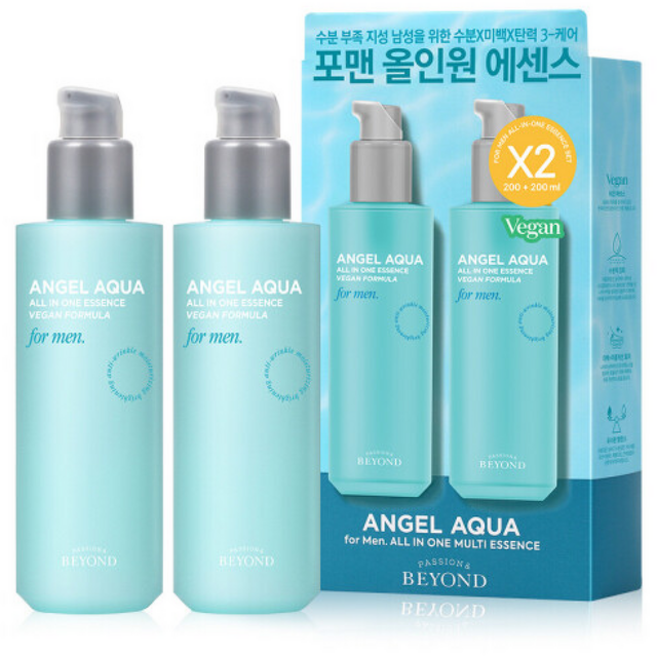 엔젤아쿠아 포맨 올인원 에센스 더블 기획, 200ml, 1개