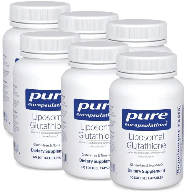 퓨어인캡슐레이션 리포좀 글루타티온 소프트젤 Pure Encapsulations Liposomal Glutathione, 6개, 60정 - 쿠팡