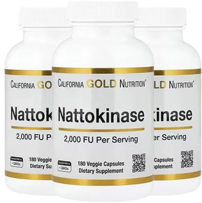 캘리포니아 골드 뉴트리션 나토키나제 2 000FU 식물성 캡슐 180정, 3개 - 쿠팡